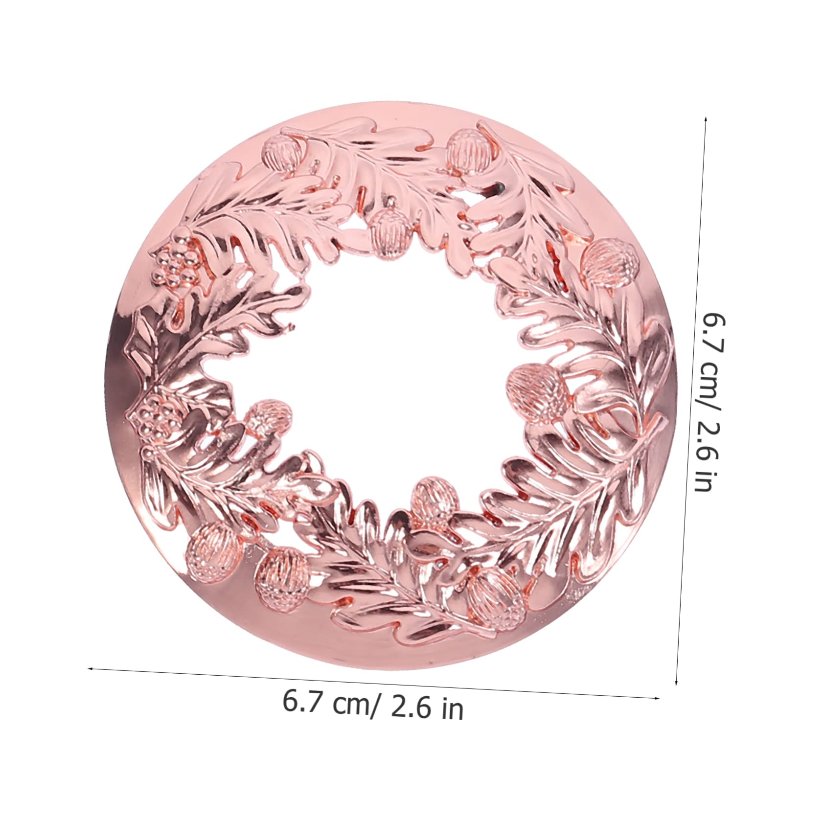 Coperchio Decorativo Per Candele - In Metallo Bronzo, Diametro 3.46 Pollici, Stile Vintage - Foto 4