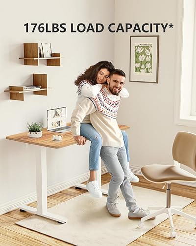 Miniatura 3 de BANTI Escritorio eléctrico de pie ajustable de altura de 48 x 24 pulgadas, mesa de pie, escritorio de oficina en casa con tablero de empalme, parte