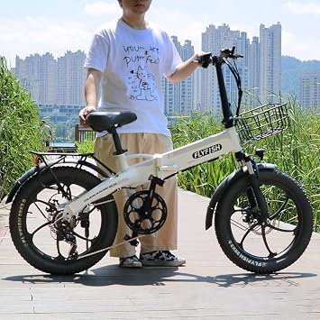 Electric Assisted Bicycle, 20 Inch, Foldable, Bicycle Suspension Fork, IP54, Waterproof for Life, Outdoor Activities, Sports Bicycle, Cycling, Birthday, Gift, Gift