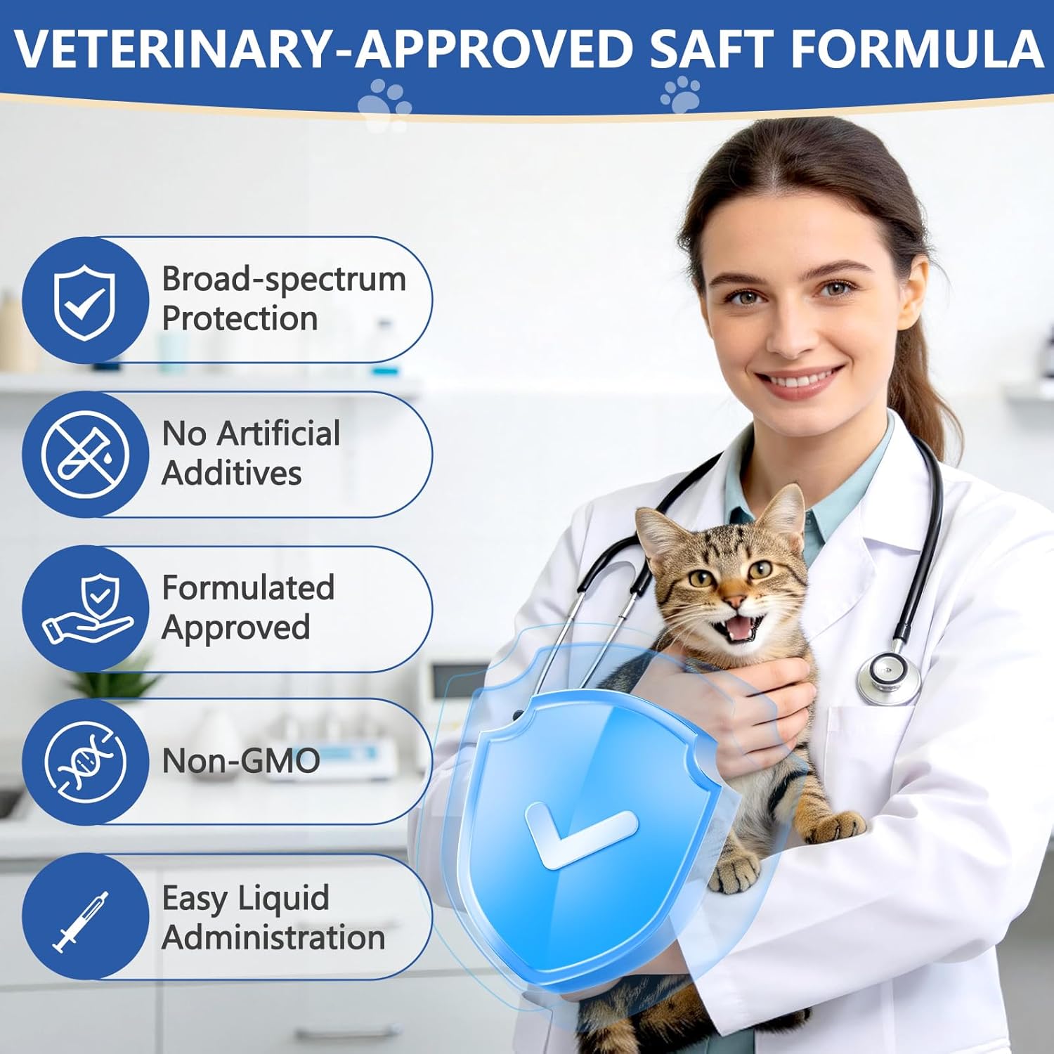 lvermect Liquid for Cats, DewoMax for Cat & Kitten Gut Health, Broad Spectrum Digestive & Immune Support, 3.4oz (100ml)