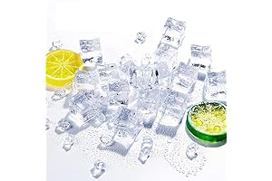 50 Crystal Clear Acrylic Ice Cubes