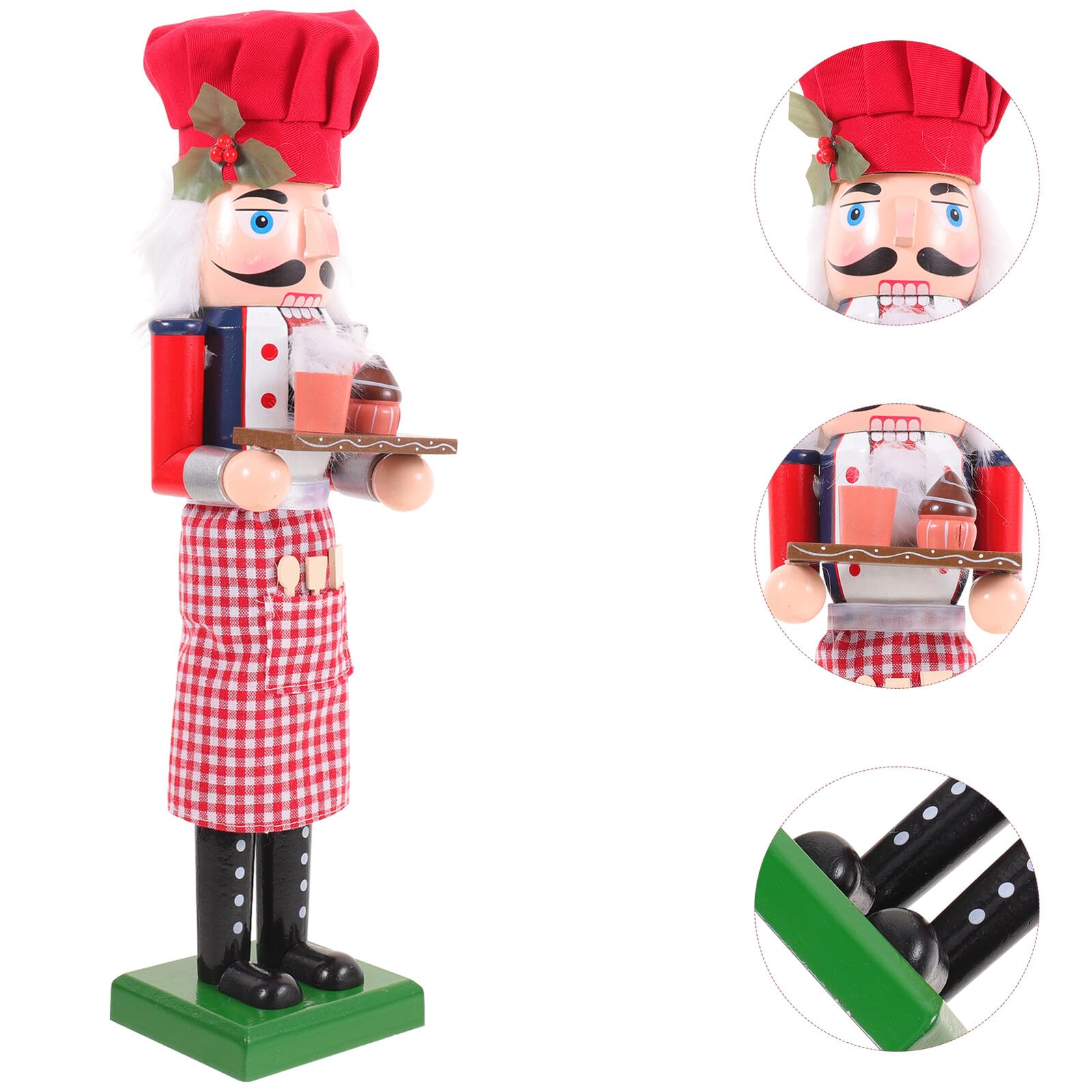 Toyvian Bäcker Nussknacker Figur Kleine Tischdeko Nussknacker Soldat Weihnachts Dekoration für Regal und Schreibtisch