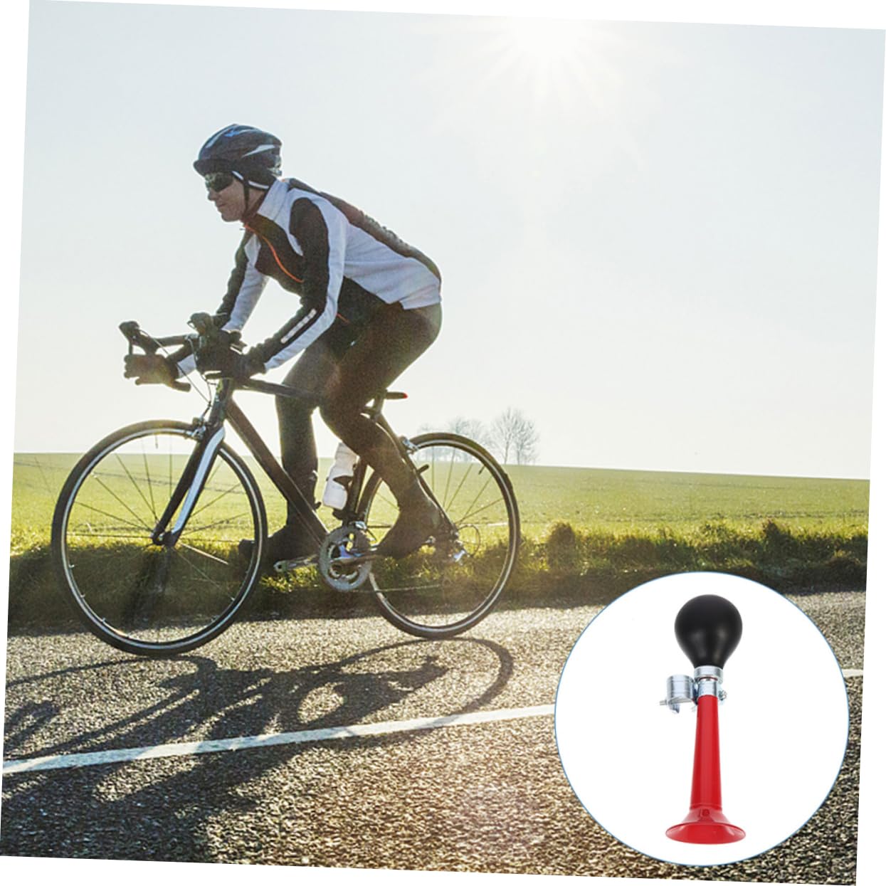 HEMOTON Fahrradklingel Fahrradhorn Fahrradhupen für Erwachsene laut Fahrradzubehör für Fahrräder für Erwachsene Die Fahrradhupe manuelles Lufthorn Fahrrad Hupe galvanisiertes Eisen