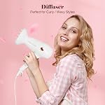 Sèche-cheveux de voyage mini avec diffuseur et concentrateur, sèche-cheveux à double tension 110~250V taille mini pour voyage en Europe, sèche-cheveux portables pour femmes et hommes avec prise EU