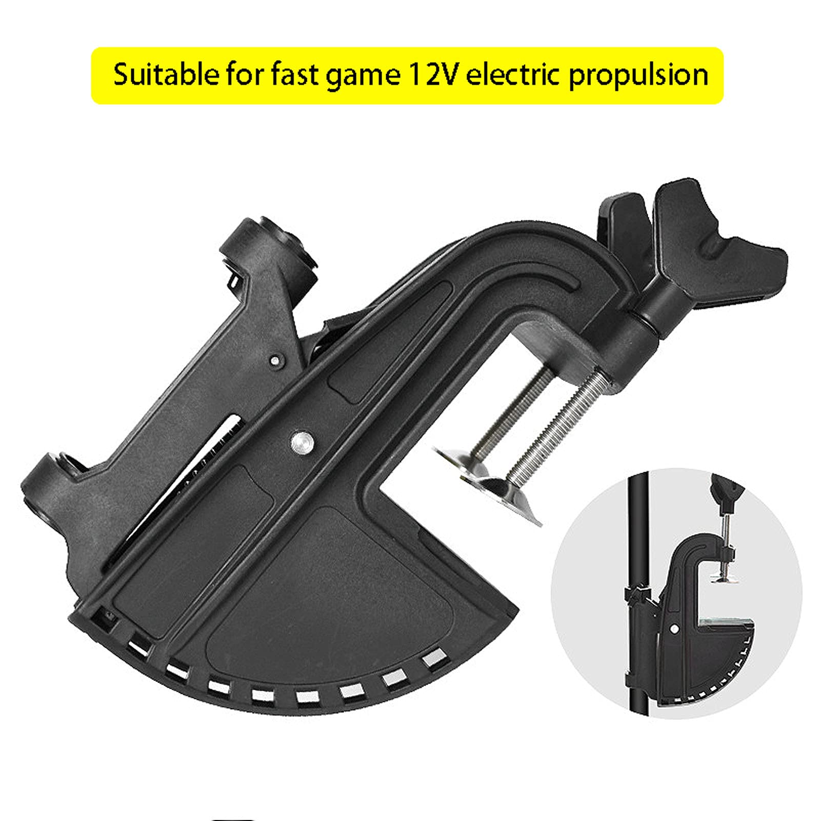 Support de Moteur de Bateau, Support de Propulseur de Moteur électrique 12V Ensemble de Charnière de Support de Bateau Stent de Moteur Hors Bord éLectrique pour Kayak de Bateau Gonflable