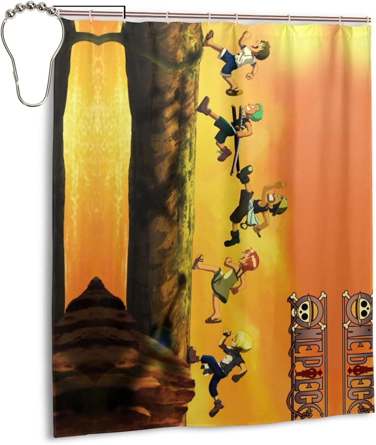 Inspired by OnePiece Japanese Anime Shower Curtain Fabric