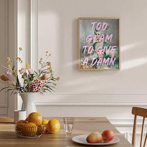 Vista 14 de YELLOWBIRD ART & DESIGN Glam Bathroom Wall Art & Decor - Funny Bathroom Decor - Pink Bath Artwork for Women Woman Teen Girls Girl - Powder room