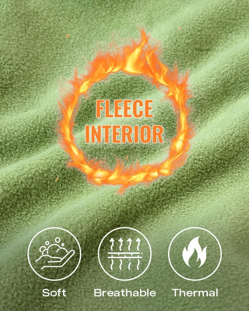 CHICME Fleece Lined Leggings Women Tummy Control Thermal Warm High Waisted Winter Yoga Pants with Pockets - Image 6