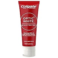 Vista 9 de Colgate Optic White Stain Fighter - Pasta dental blanqueadora de dientes, pasta dental con flúor anticaries para blanquear los dientes, ayuda a