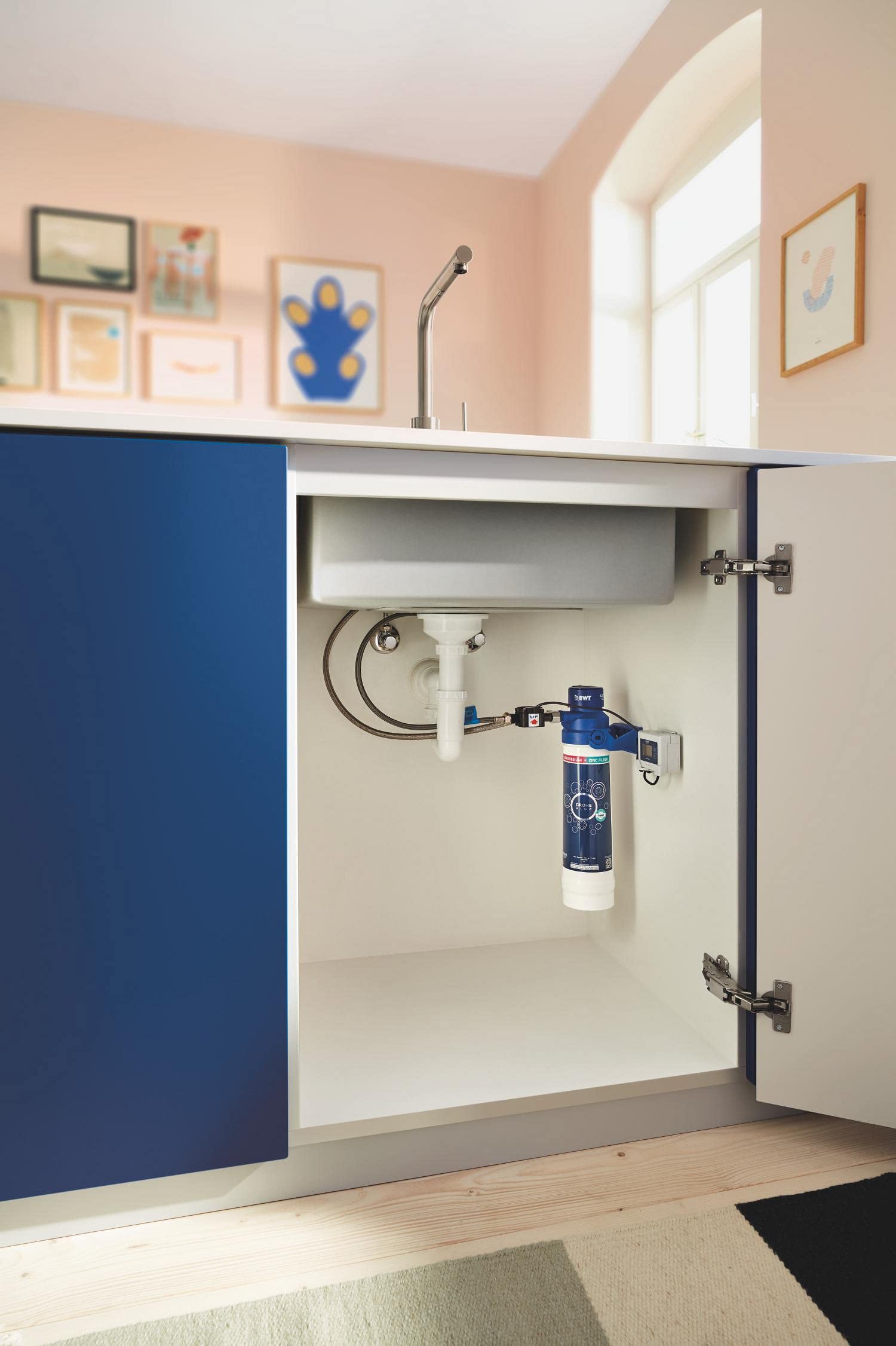 GROHE Blue - Magnesium + Zink Filter Starter Set (reduziert Kalk und Schwermetalle, Kapazität 400 Liter bei 17° dGH), 40875000