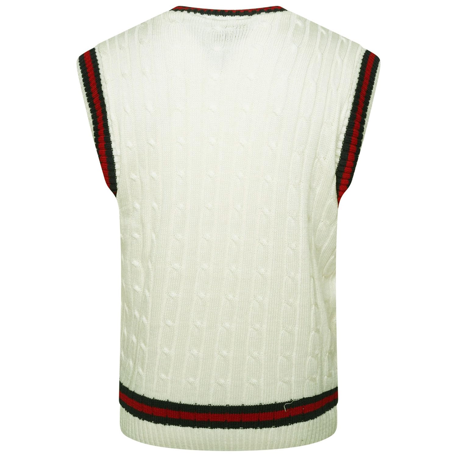VEARZ® Pull de cricket sans manches à col en V pour adulte - Uni - Unisexe - Classique - Pour le bureau - Décontracté - Pour le sport - Taille S à 2XL