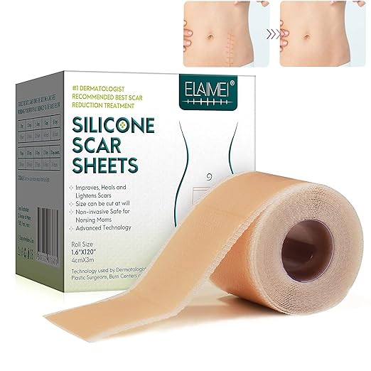 Scar Away Silicone Scar Sheets (1.6” x 120”), Silicone