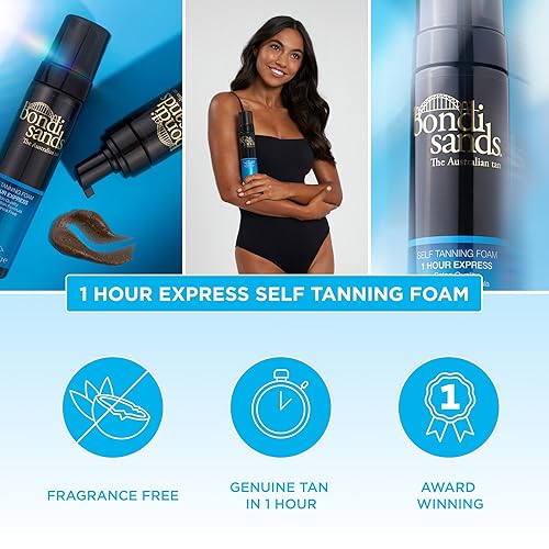 Miniatura 5 de Bondi Sands 1 Hour Express - Espuma autobronceadora ligera, sin fragancia, autobronceadora para un bronceado uniforme y sin rayas  6.76 onzas