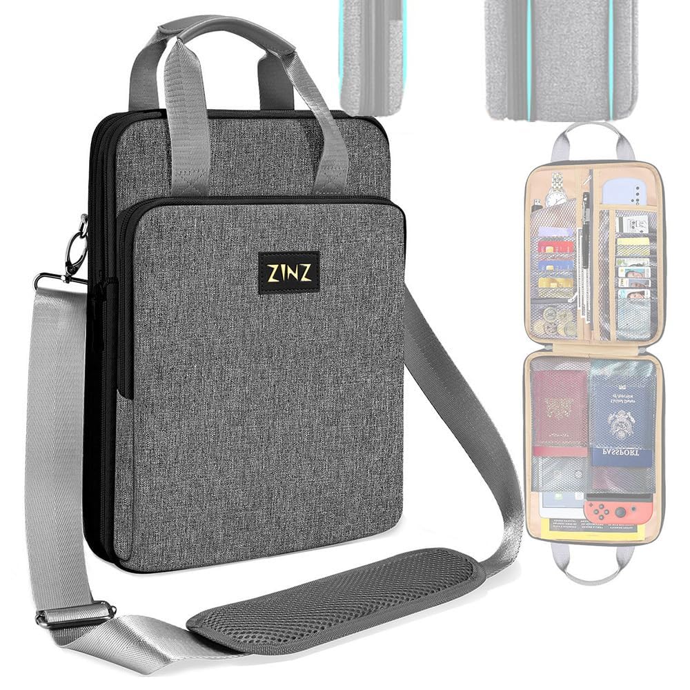 ZINZ Laptop Hülle 12,9 13 Schultertasche, Erweiterbare Handt