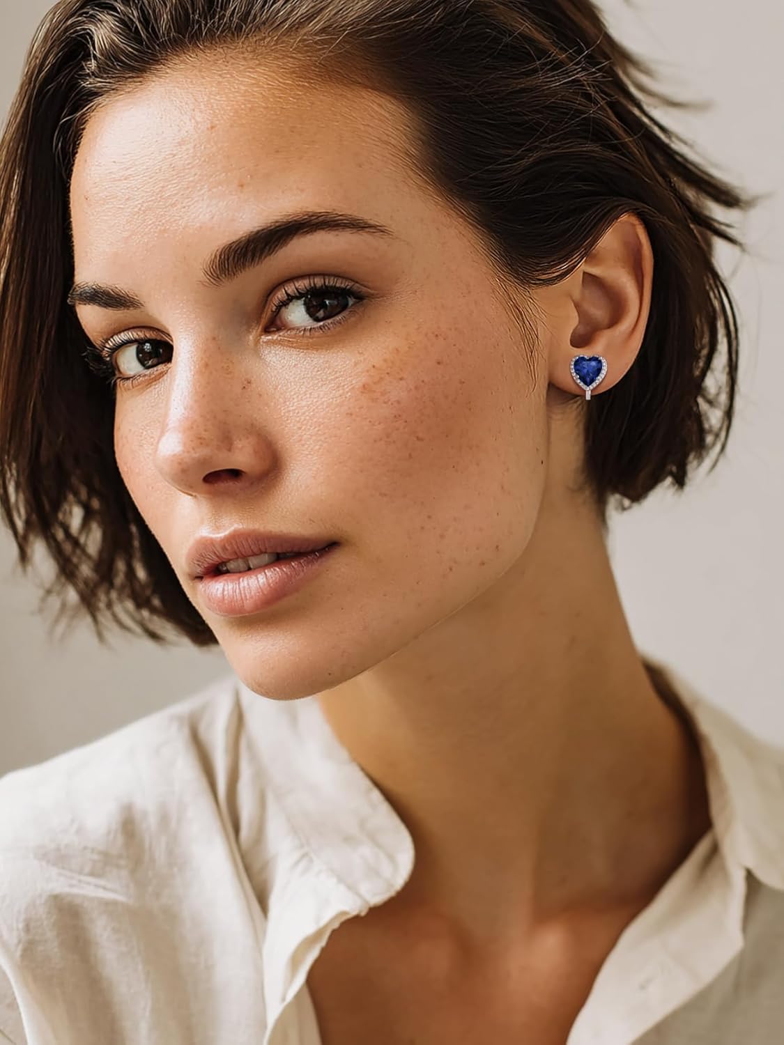 FindChic Sparkling Birthstone Clip On Earrings for Women, Silver Plated Stud Earrings 8MM Cubic Zirconia Non Pierced Studs, 12 Months Birthday Jewelry Gift - Image 2