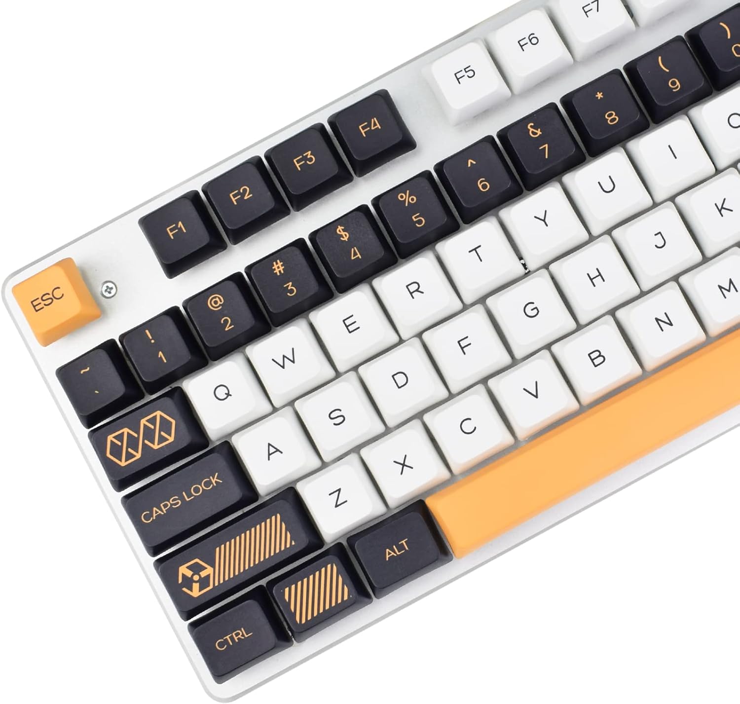 MOLGRIA Virtual War Keycaps 121 Set for Gaming Keyboard, PBT XDA Profile Dye Sublimation Custom Keycaps for Gateron Kailh Cherry MX Switch 104/87/71/61 60 Percent Keyboard(Central White)