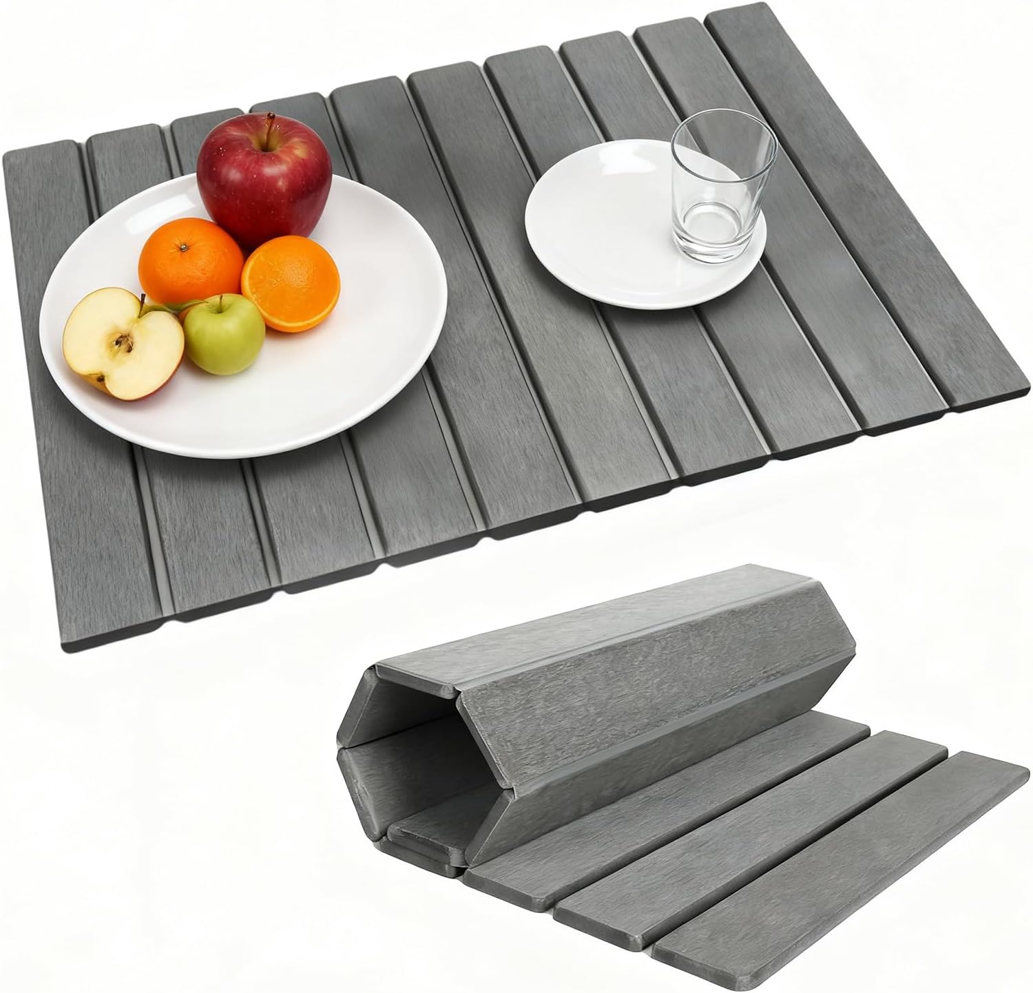 Large Stone Dish Drying Mat for Kitchen Counter, 24x16 Inchs Diatomaceous-Earth Quick Dry Stone Mat, Drying Pads for Kitchen, Utensils, Vegetable, Fruits, Bathroom Absorbent Pad