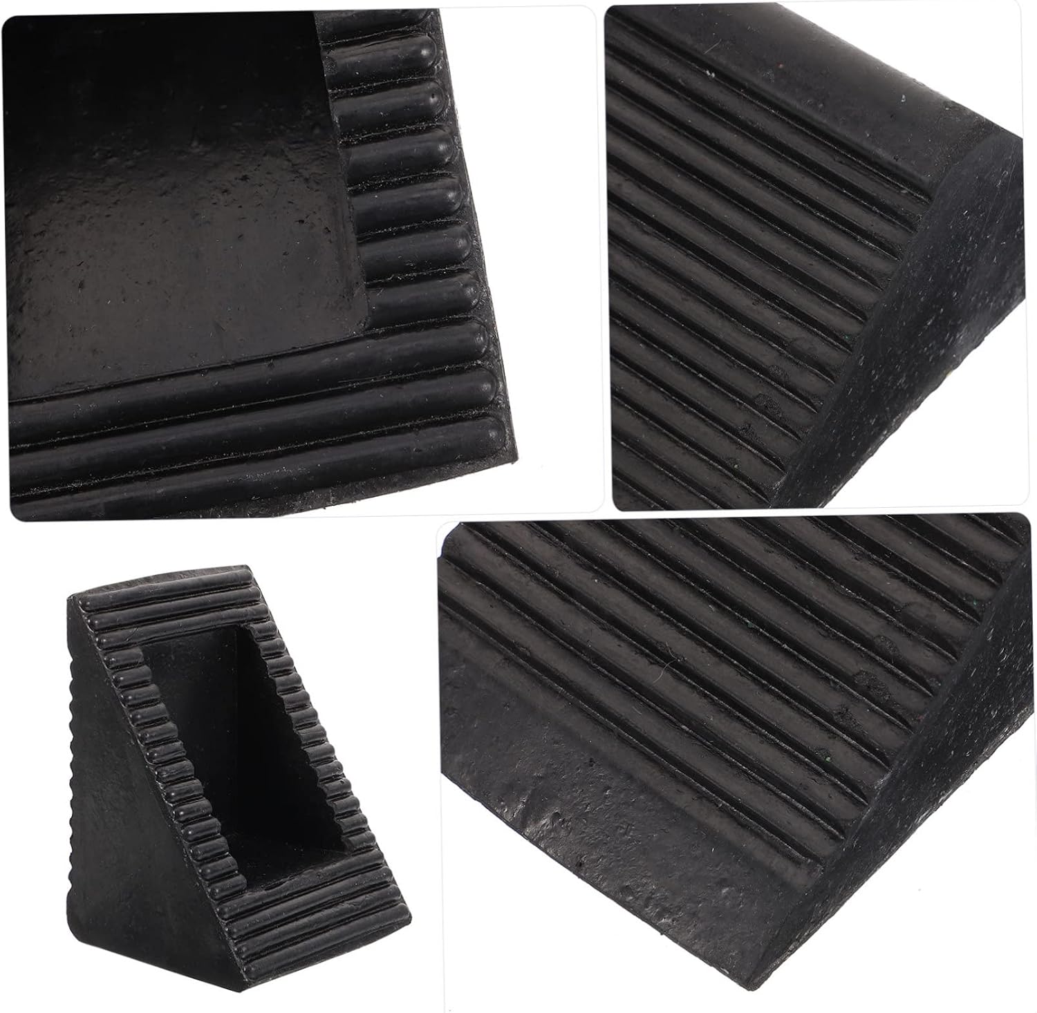 Ipetboom Protective Wheel Chock Car Heavy Duty Wheel Stopper Stopper Tire Ramp for Rv/Trucks 4 Pack