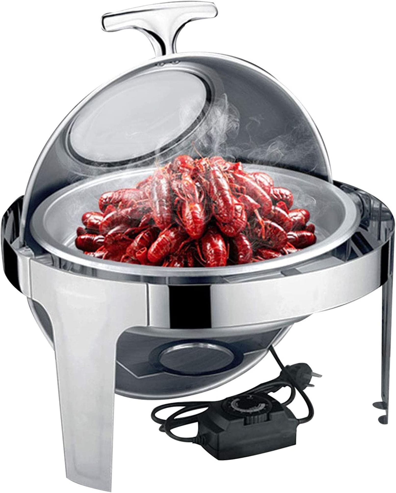 Calentador de Comida Electrico, Catering Chafing Dish Calentador para Buffet, 6L Calienta Platos Bandeja de Calentamiento para Bodas o Fiestas Buffet
