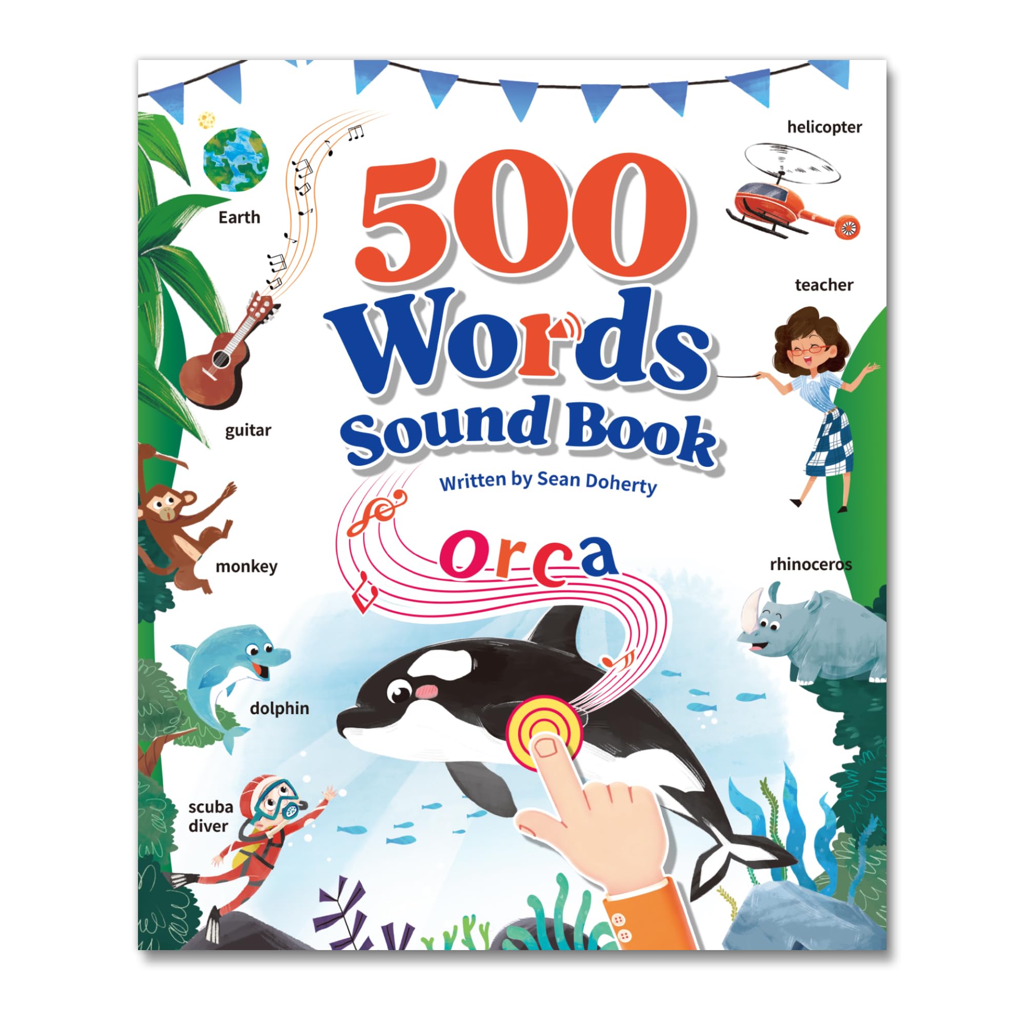 Timetome Interactive Learning Sound Book for Kids Ages 3-8 - 500 Core English Vocabulary Words, Early Educational Talking Book with Touch & Sound for