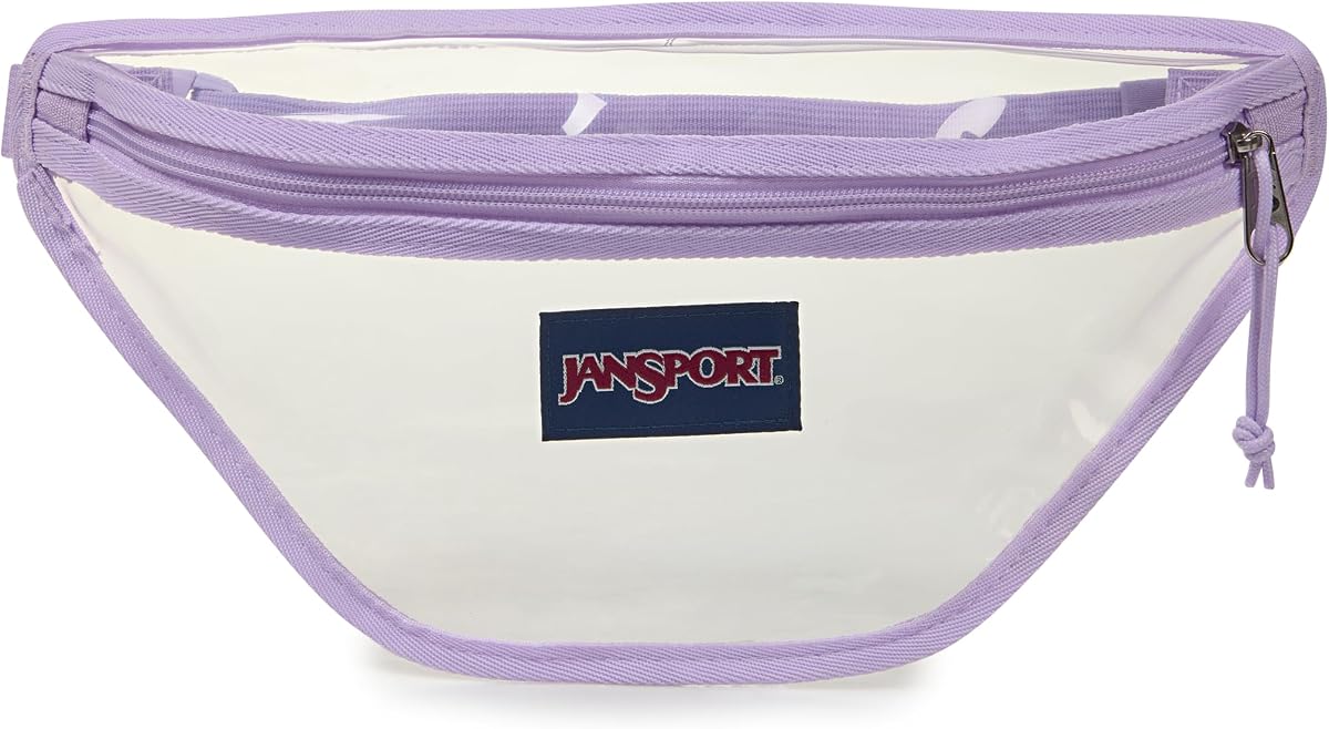Clear Waistpack – 1L Transparent Fanny Pack, One Main Compartment, Adjustable Hip Belt & Crossbody Strap, Pastel Lilac