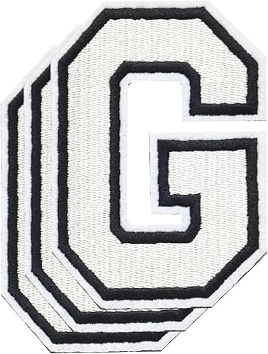 Miniatura 40 de Parches de letras para planchar de 3.1 pulgadas, parche de letras individuales bordadas para ropa, vestido, sombrero, jeans, accesorios