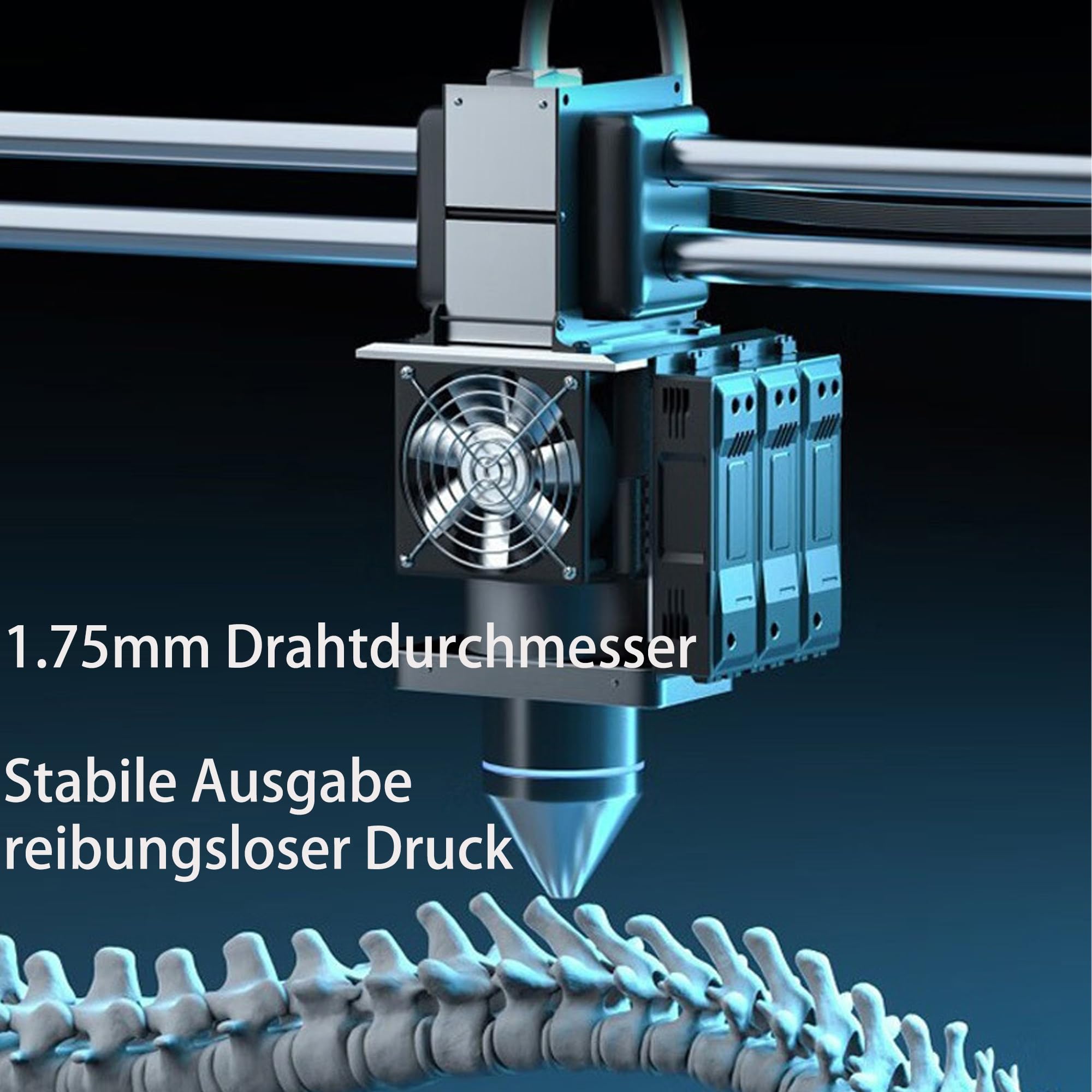 3D Druck Verbrauchsmaterialien, transparent grün, 1.75mm Drahtdurchmesser, PETG Material für 3D Druck, Umweltfreundliche Verbrauchsmaterialien Sind Biologisch Abbaubar Drucker