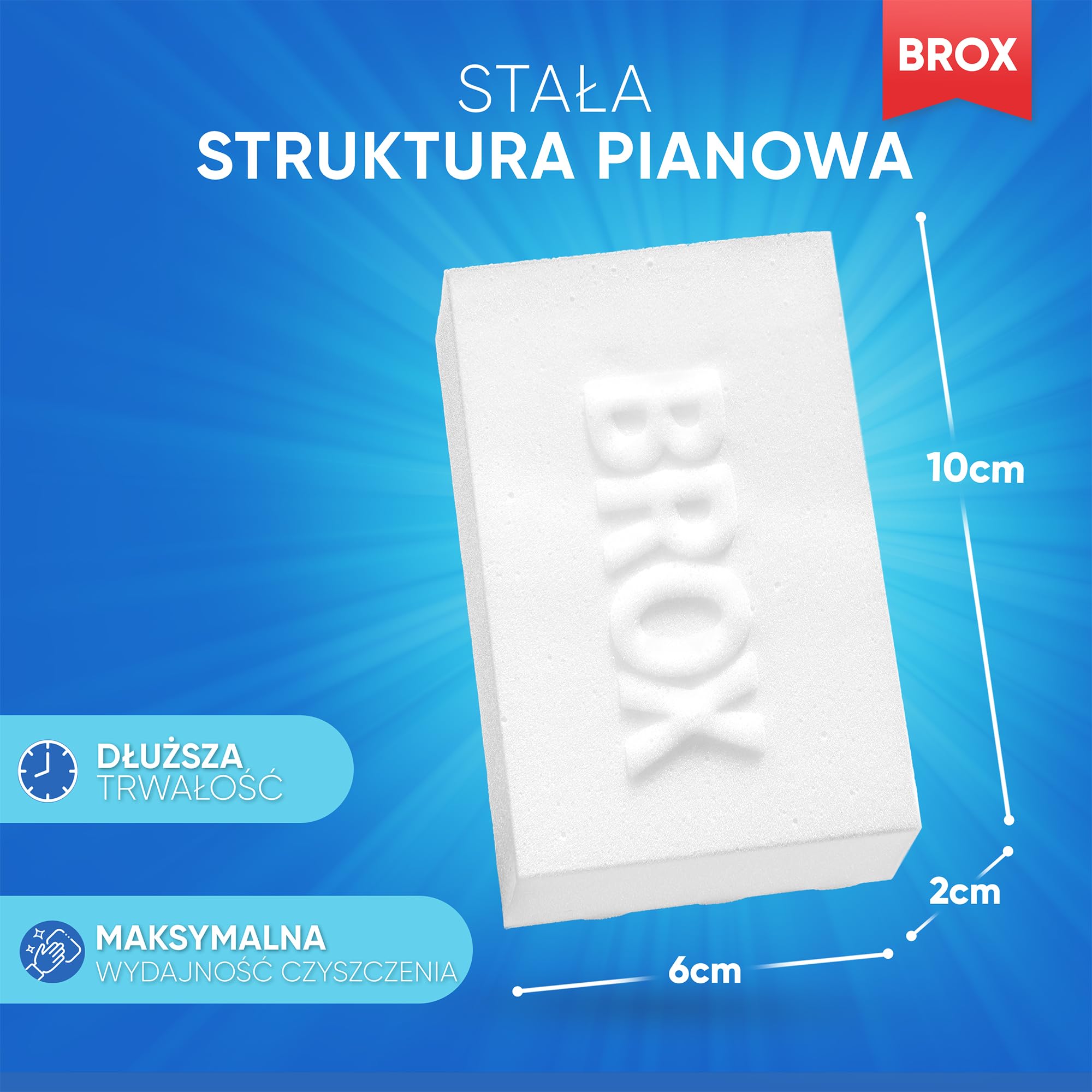 BROX® 18x Magiczna guma – Gąbki czyszczące – Guma do czyszczenia butów – Środek do czyszczenia butów – Magiczna gąbka do trampek, usuwa plamy i uporczywe zabrudzenia – Środek do usuwania plam