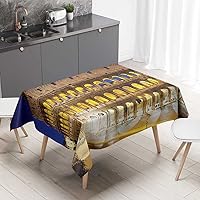 Vista 1 de The Colosseum Mantel para mesa rectangular rústico para fiestas de Navidad, 54 x 72 pulgadas