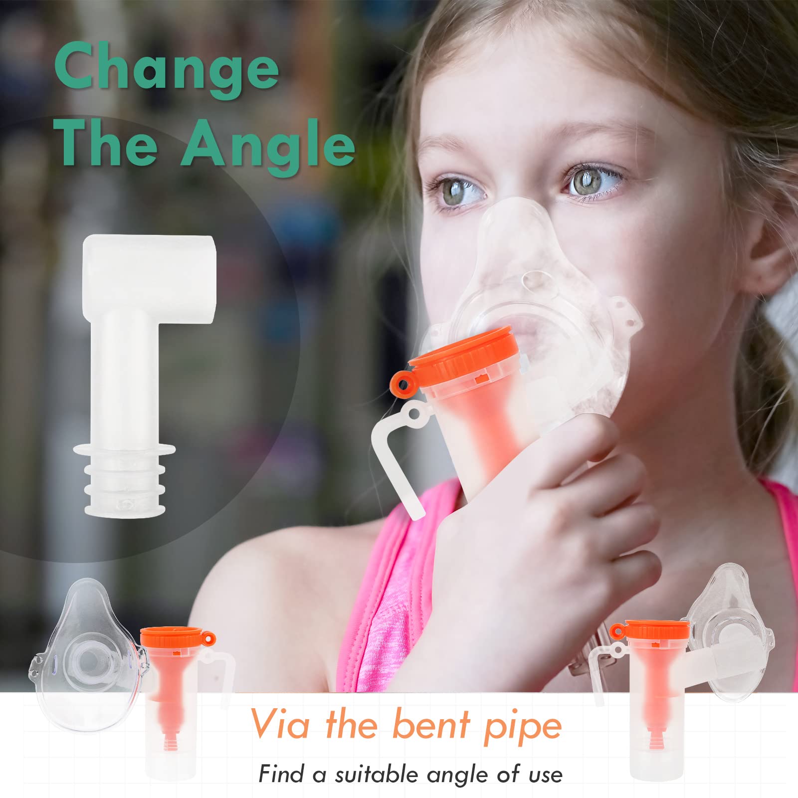 CARER SPARK Accessori per tubo inalatore e kit di accessori per bocchino per adulti e bambini Set nebulizzatore universale