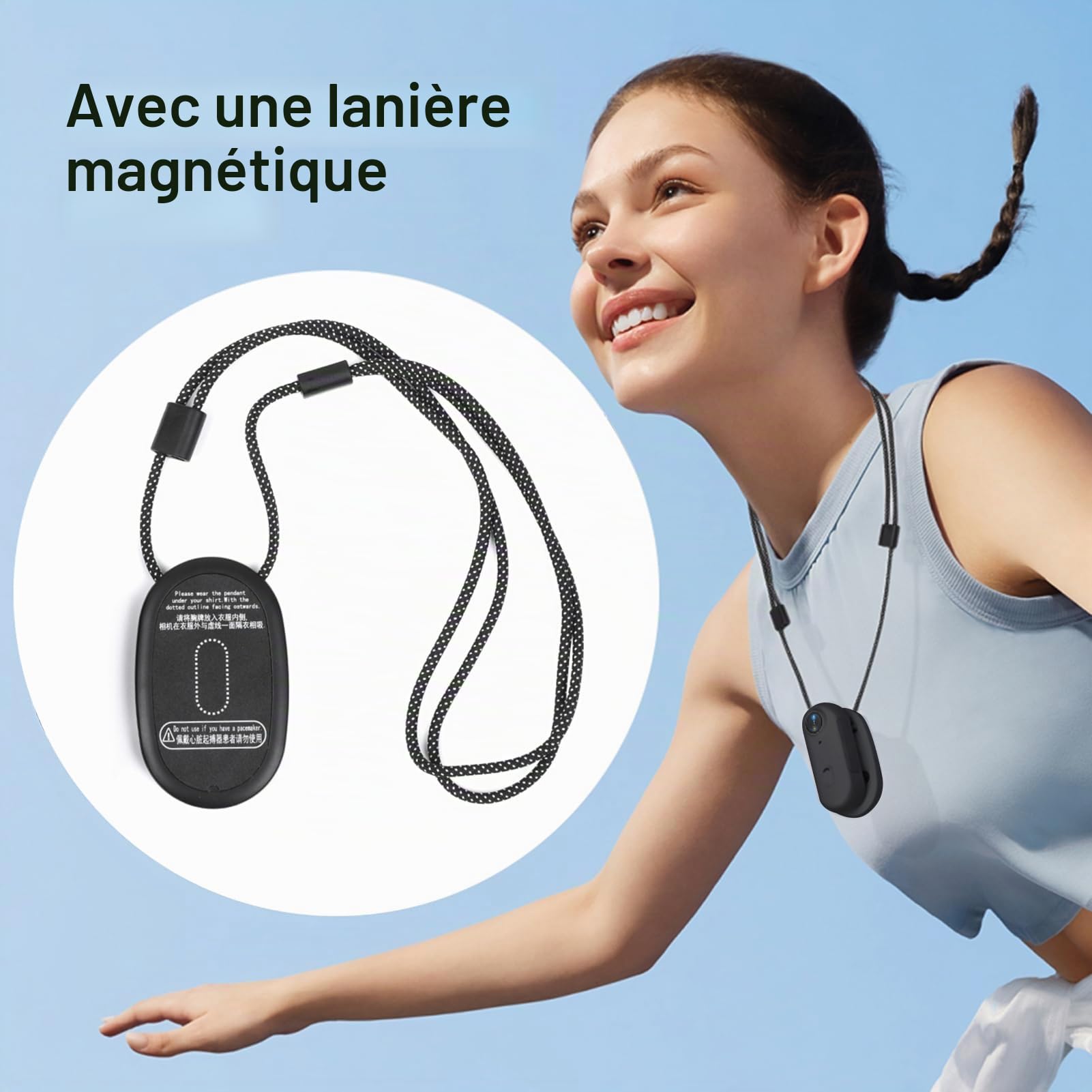 1080p WiFi Caméra d'action + Carte TF de 32 Go, Batterie de 800 mAh
