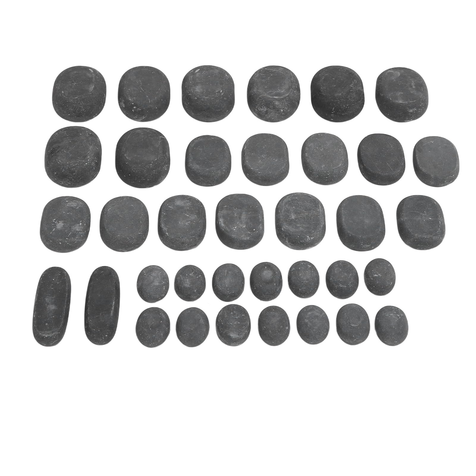 Para masaje con piedras calientes, juego de 36 piedras de basalto, para relajación corporal, alivio de la tensión muscular, uso profesional y de spa en el hogar