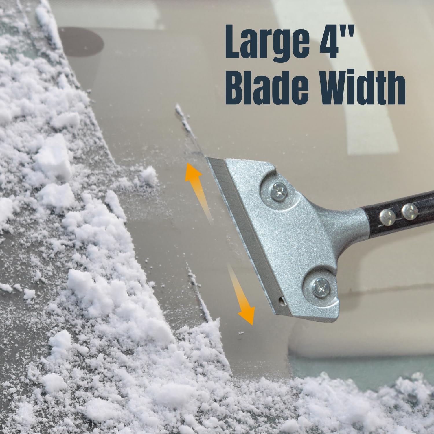 POWERTEC 36 Inch Heavy Duty Razor Scraper - 4" Wide Blade with Hammer Head & 10 Replacement Blades for Cleaning Stove Top, Windows, Glass, Tile, Wall, Labels and More (71978)