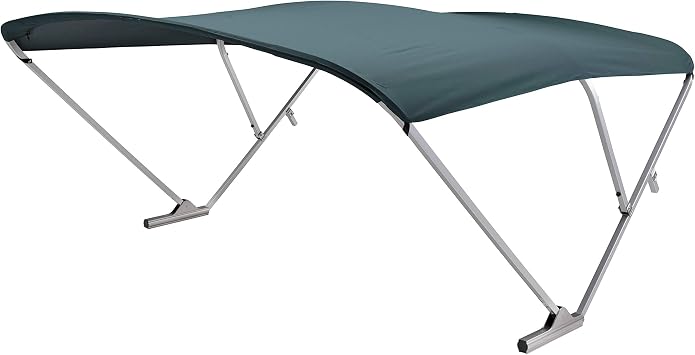 Power Bimini Electric Shade System for Pontoon Boats, 92-102" Wide, 20V Rechargeable Battery Powered or 12V Hardwired, 10 Fade-Resistant Fabric, Anodized Frame