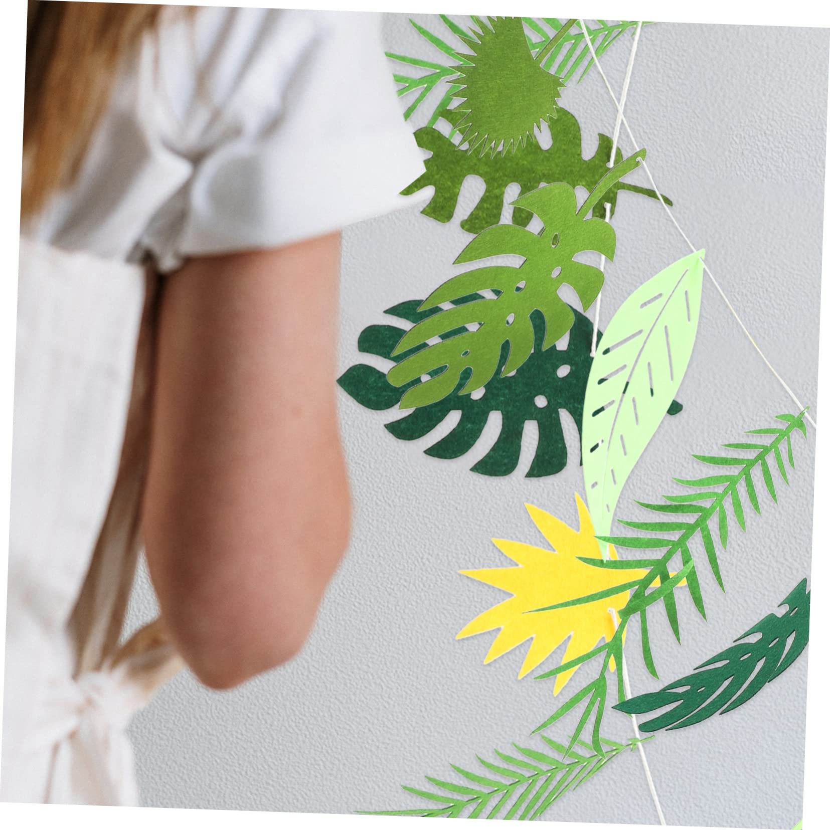 HANABASS 5sätze Tropisches Palmblätter Banner Teiliges Für Hawaiianische Themenpartys Inklusive Großer Und Kleiner Sowie Ananas-Design Aus Geruchlosem Filz Für Sommerfeste Und
