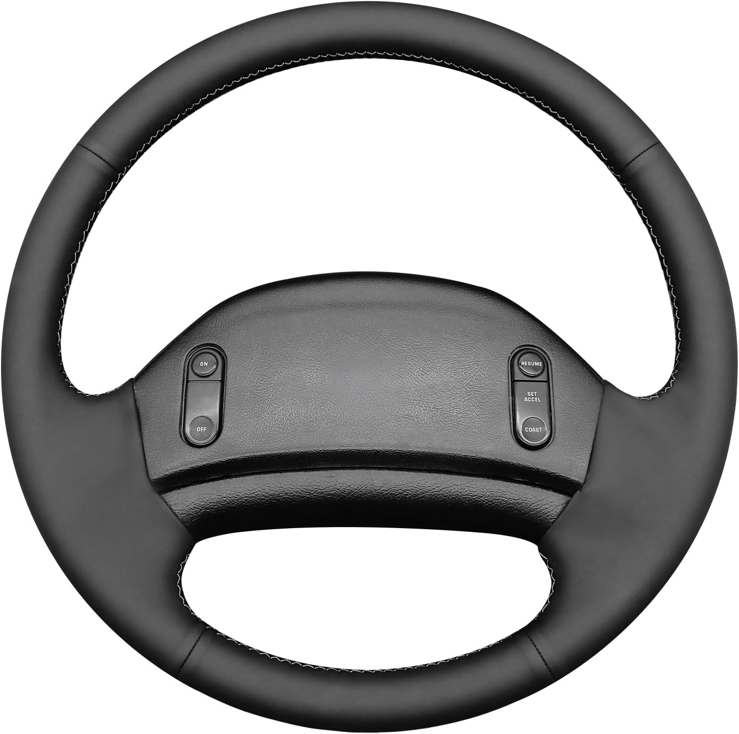 MEWANT Steering Wheel Cover for Ford F150/F250/F350/Bronco 1992-1996 DIY Hand-Stitched Steering Wheel Wrap