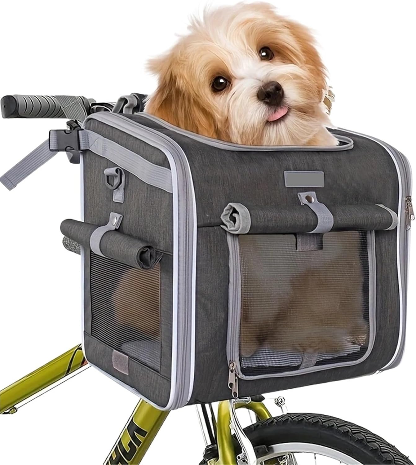Compatible for Universal Pet Expandable Carrier,Dog Cat Bike Basket Foldable with 4 Open Doors(Camouflage Basket)