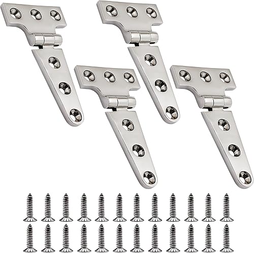 Vista 15 de Bisagras en T de acero inoxidable 316, bisagra de escotilla de barco resistente de grado marino, bisagra de puerta de hardware de gabinete