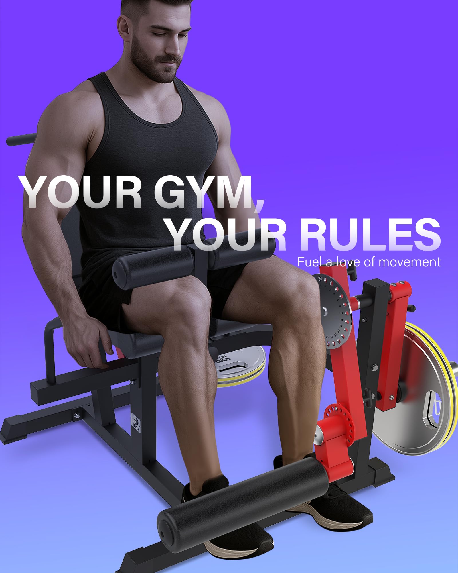 HVO Beinstrecker und Beinbeuger Gerät: Sitzende Beinstrecker Maschine Beine Curl Trainingsgerät Beinpresse Beintrainer für Zuhause Fitnessgerät Home Gym sportgeräte Leg Curl and Extension