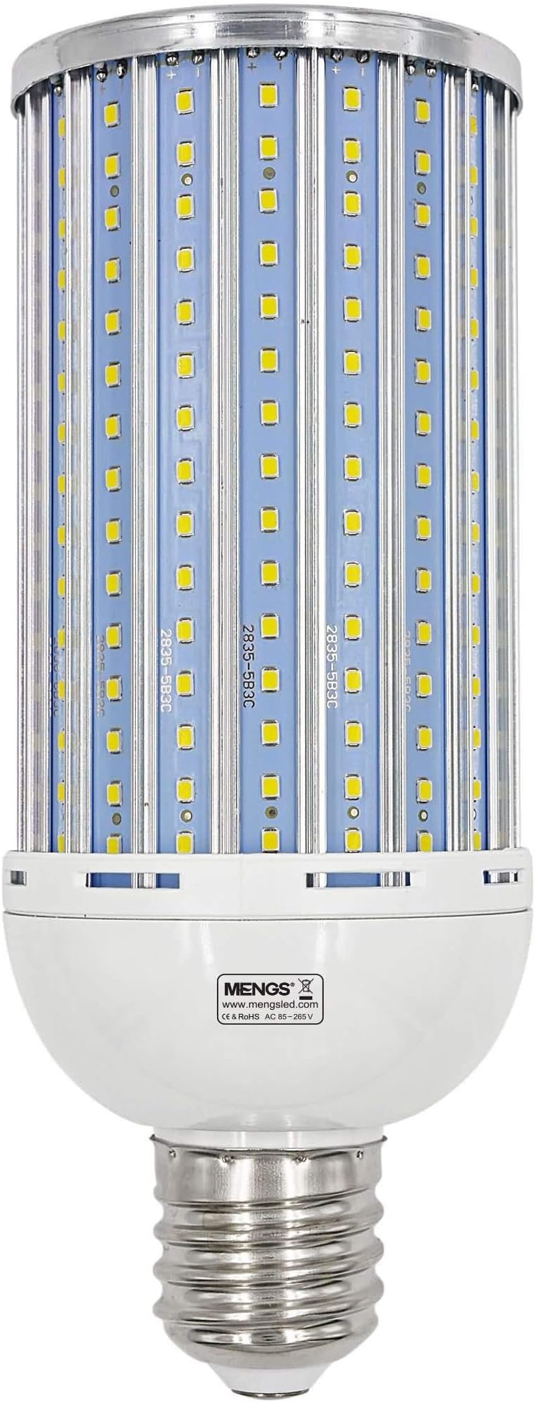 Granvoo pack of 85 E40 65 W cool white LED corn bulbs with aluminium plate AC 85-265 V 300X2835 LEDs [Energy Class A]