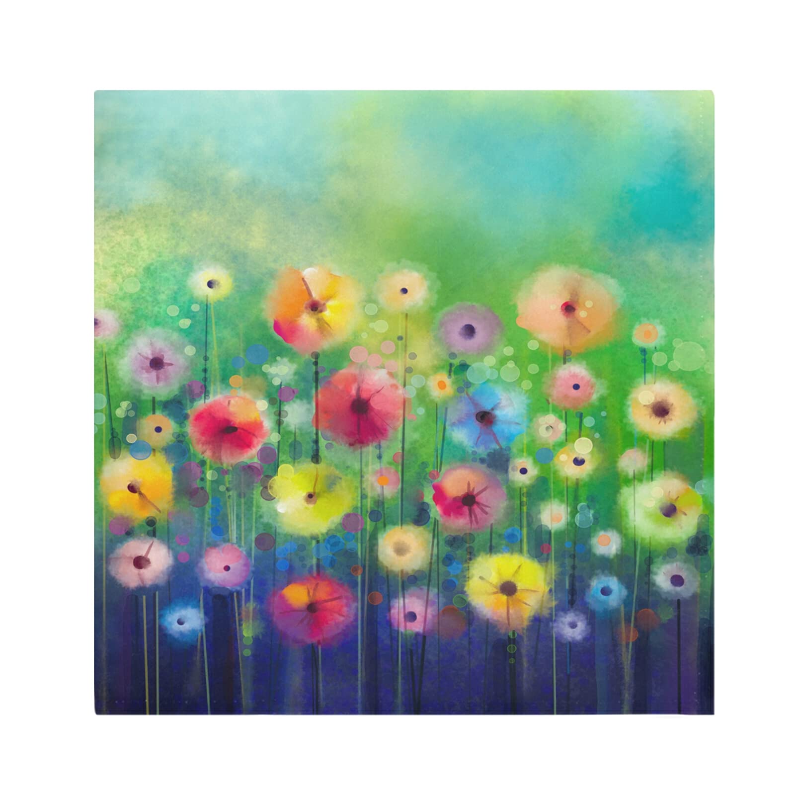 Cloth Napkins 6 Pack Watercolor Abstract Art Painting Spring Flower Table Napkins Cloth Set 20x20in Restaurant Quality Dinner Napkins Cloth for Everyday Use Wedding Parties Decor, Washable