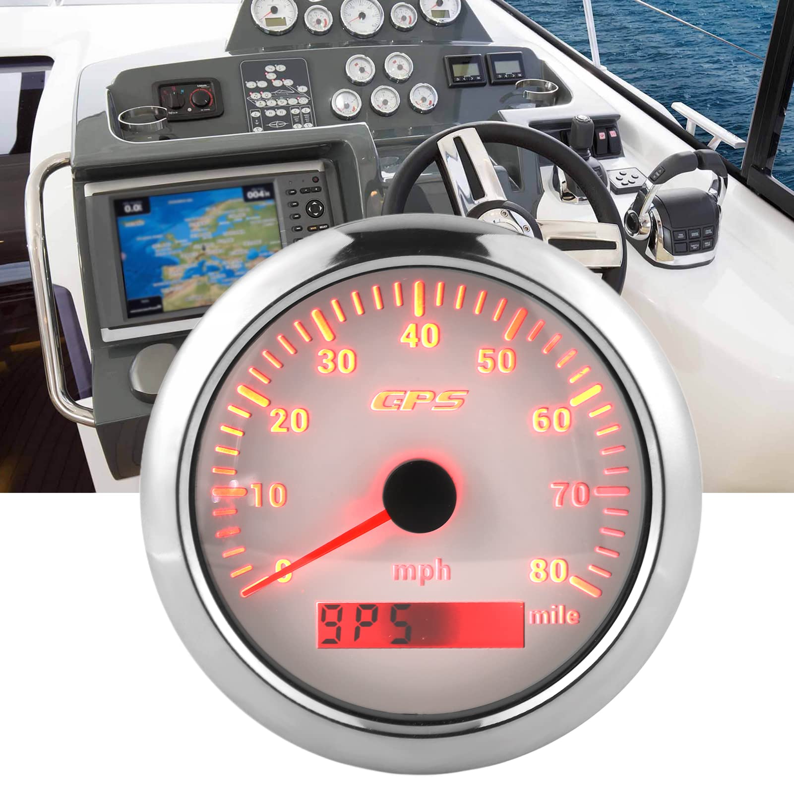 ホンダスカッシュディオズーマーGPSスピードメーター ブラック80 km/h