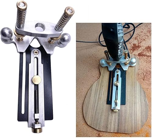 Miniatura 4 de Jiayouy Base de enrutador de inmersión para herramienta rotativa 2 en 1 con orificio de sonido guía de borde y plantilla de enrutamiento de roseta,