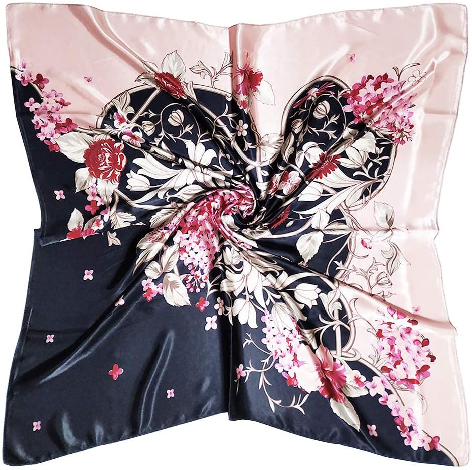 Scarf For Women Stylish Satin Square Silk Like Hair Scarves And Wraps Headscarf For Sleeping 90 * 90Cm, Female, Pink