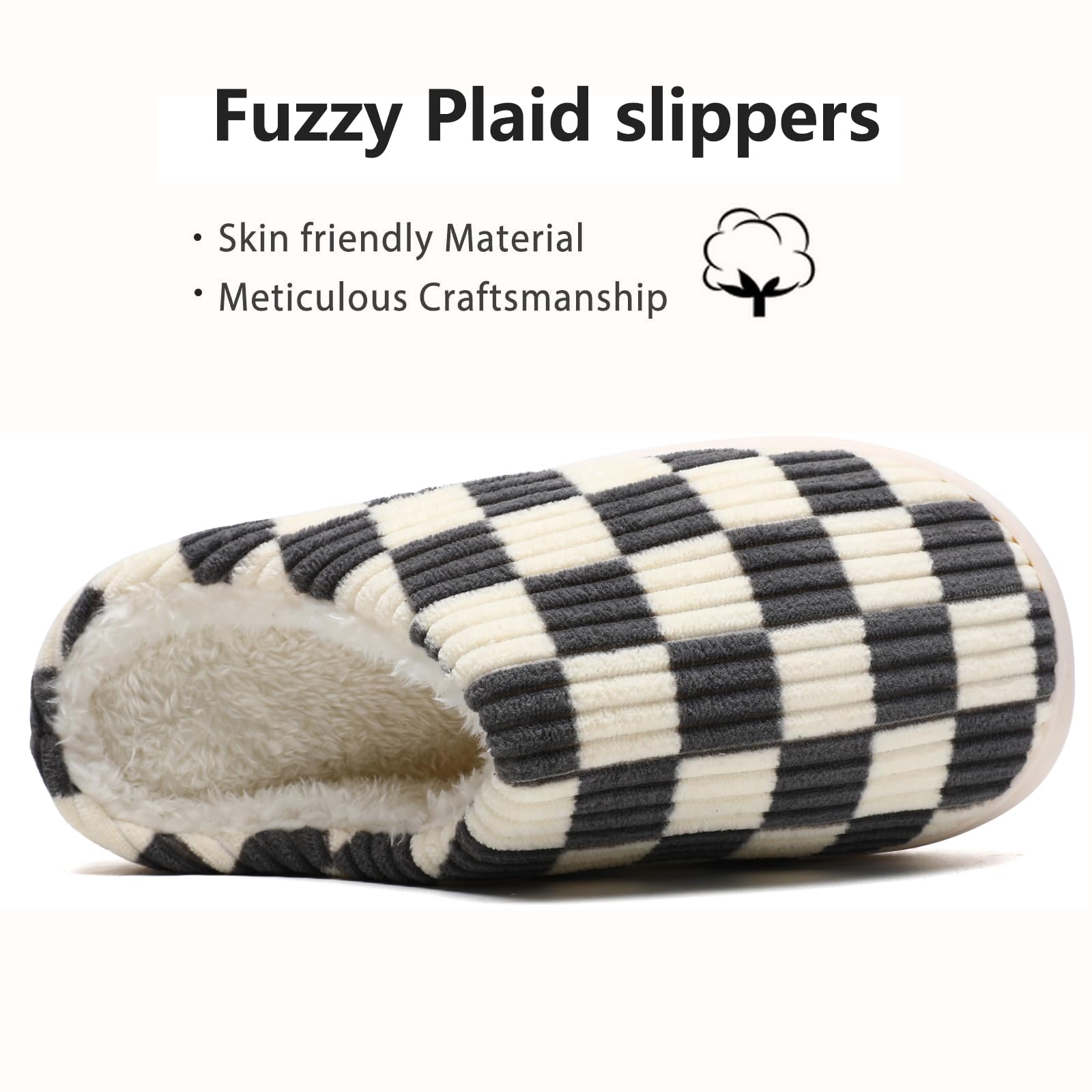 Waysoland Pantofole Donna Uomo Invernali,Ciabatte Donna Uomo Invernali Fuzzy Memory Foam Scivolare su Suola antispuggente Camera da letto Pantofole soffici Interno Esterno