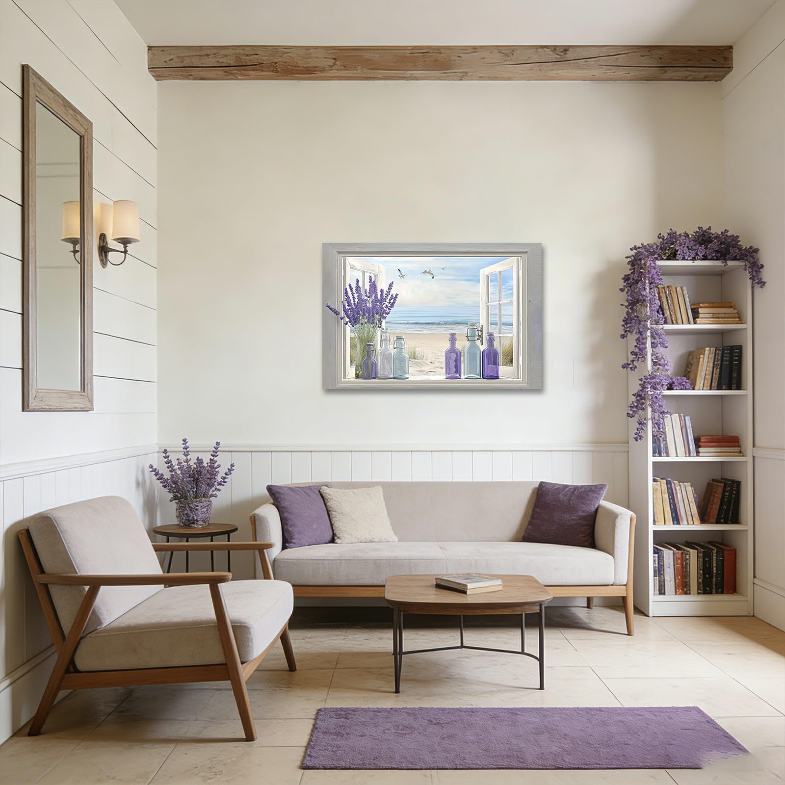 Lavender Wall Art Poster - Coastal Floral Prints -4