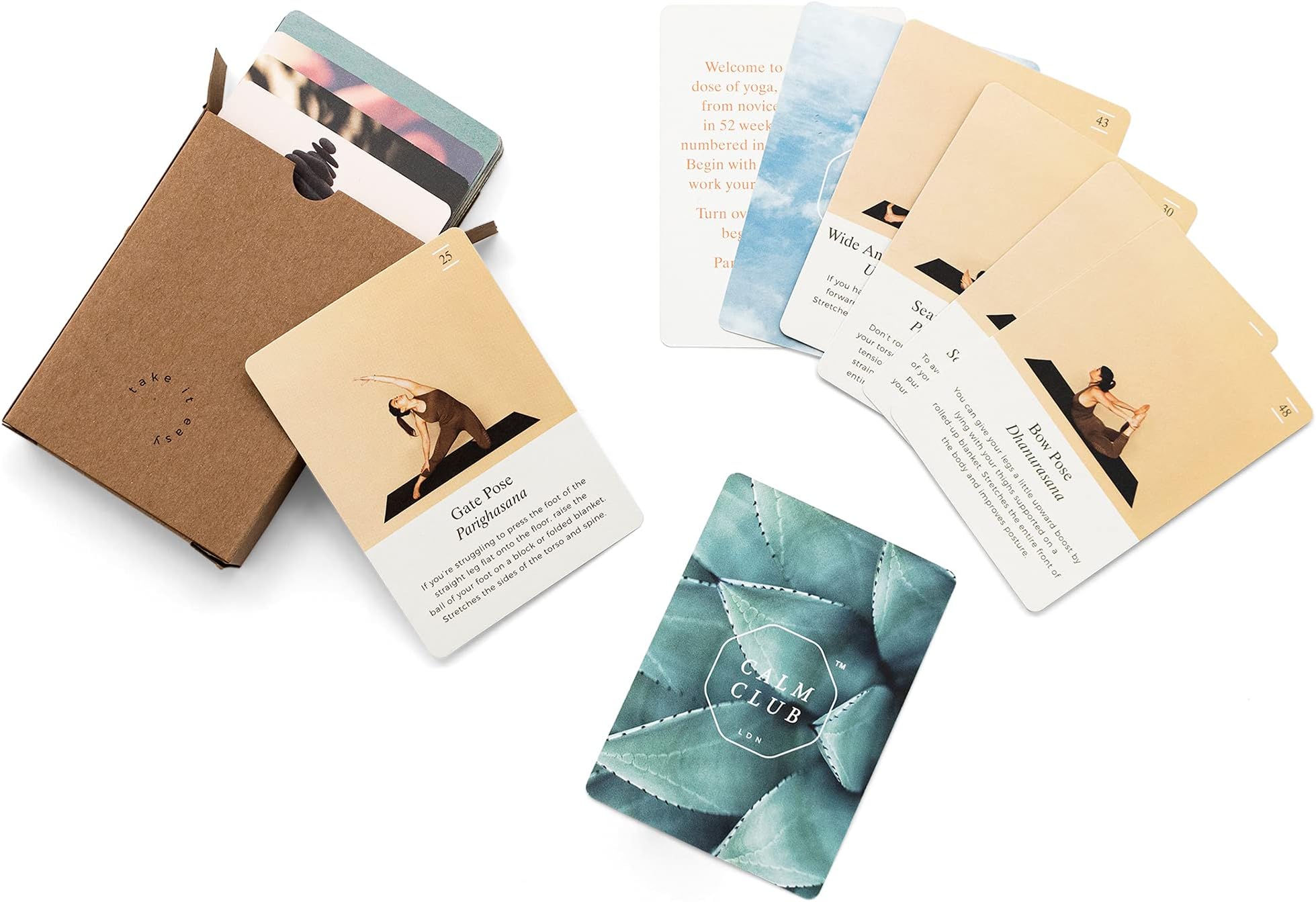 Calm Club Yoga Deck - Yoga Cards of 52 Yoga Poses for Beginners - Yoga Exercises and Mindfulness Activities