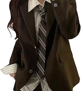 [JKRNEJGR] ネクタイ 女性 男性 日本人 | School Shirt Uniforms and Casual Occasion Retro Design Collar Tie