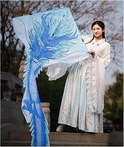 Miniatura 5 de 6m Dragon Kites Flying Toys for Kids Kites, String line Fly Bird Kite Fabric Snake Kites, Windsurf Outdoor Games