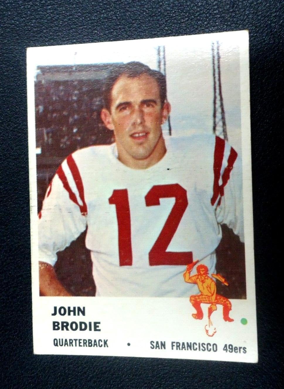 John Brodie 1961 FLEER Card #59 49ERS - Unsigned Football Cards